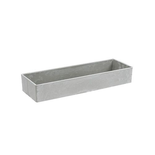 Artikel Dekorativ skål firkantet grå 32cm x 10,5cm H5cm