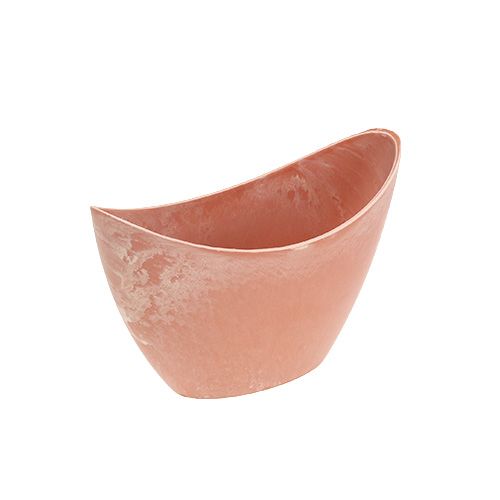 Dekorativ skål lys orange 20 cm x 9 cm H11,5 cm, 1 stk