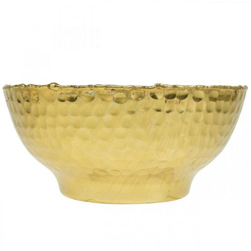 Floristik24 Dekorativ skål metal Vintage skål guld Metal skål Ø16cm