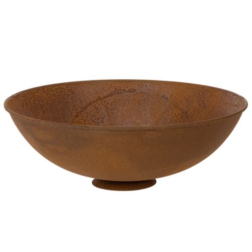 Dekorativ metalskål, rustfarvet, vintage indretning, Ø34 cm H12 cm købe | Floristik24.dk