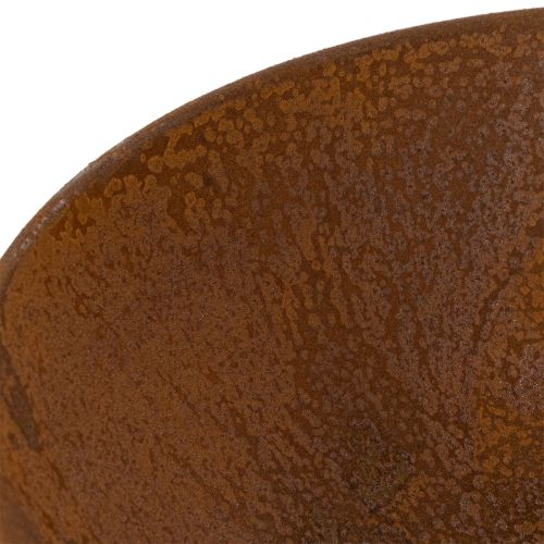 Artikel Dekorativ metalskål, rustfarvet, vintage indretning, Ø34 cm H12 cm