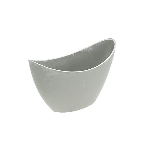 Artikel Dekorativ skål plast grå 20cm x 9cm H11,5cm 1 stk
