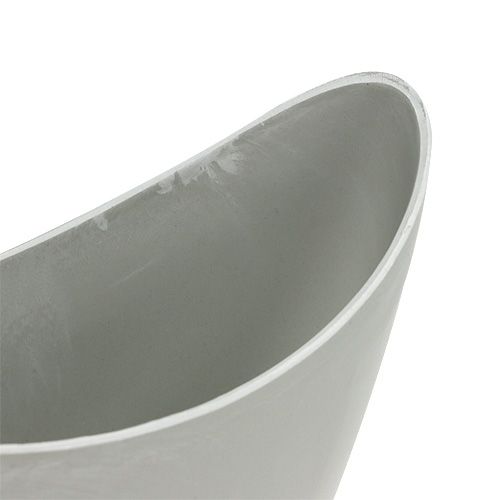 Artikel Dekorativ skål plast grå 20cm x 9cm H11,5cm 1 stk