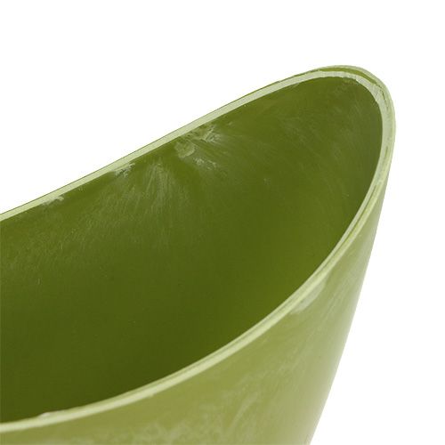 Floristik24 Dekorativ skål plast lysegrøn 20cm x 9cm H11,5cm, 1p
