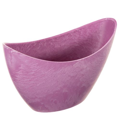 Dekorativ skål i plastik, lyserød, 20 cm x 9 cm, H11,5 cm, 1 stk. købe | Floristik24.dk