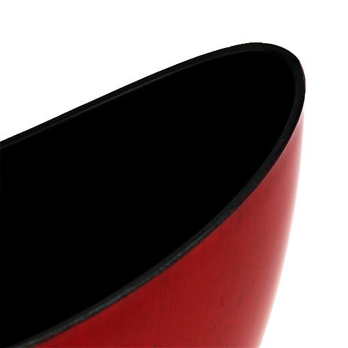 Artikel Dekorationsskål plast rød-sort 24cm x 10cm x 14cm 1 stk