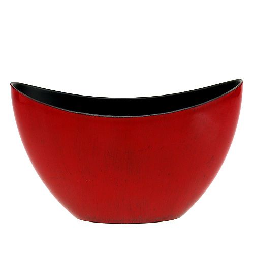 Artikel Dekorationsskål plast rød-sort 24cm x 10cm x 14cm 1 stk