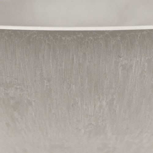Artikel Dekorativ skål med base, rund planteskål, grå, Ø19 cm, H8 cm