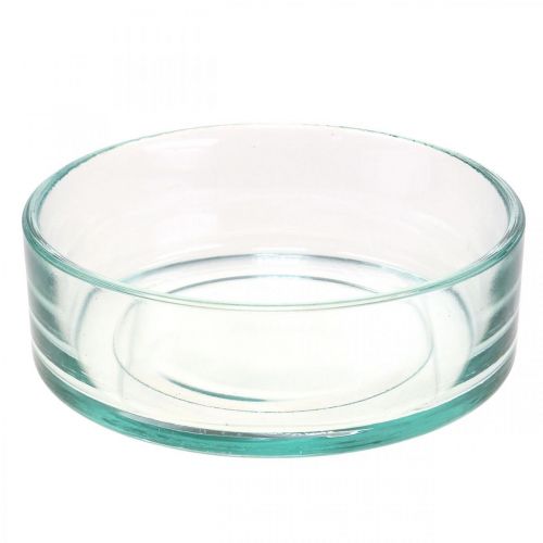Dekorativ skål glas glas skål rund flad klar Ø15cm H5cm