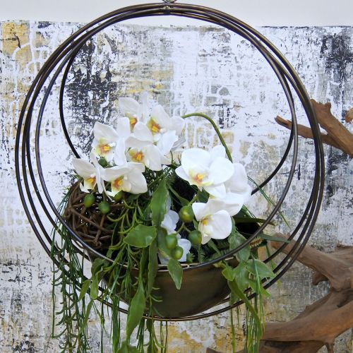 Artikel Dekorativ skål til ophængning af blomsterkurv metal Ø31cm H55,5cm