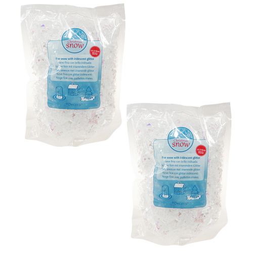 Artikel Dekorative sne fine snehvide snefnug iriserende 2,5L×4stk