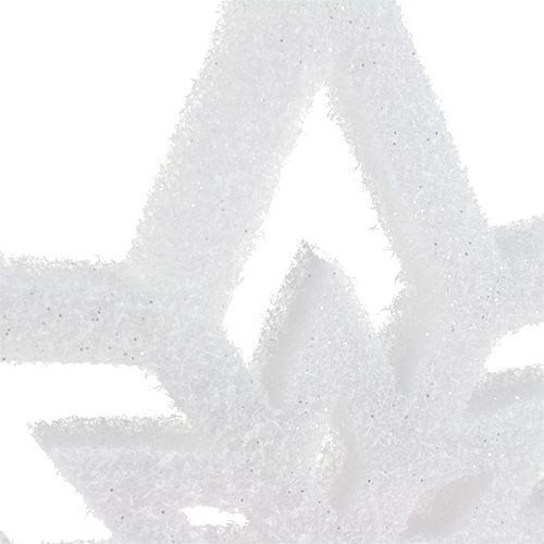 Artikel Dekorativ stjerne hvid, sneet 28cm L40cm 1stk