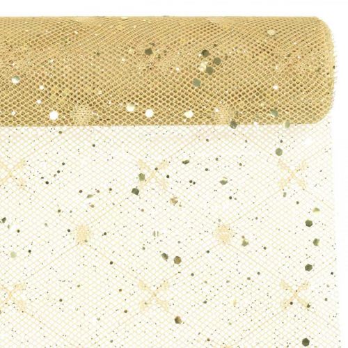 Floristik24 Dug Deco Stof Gul Guld x 2 Assorterede 35x200cm
