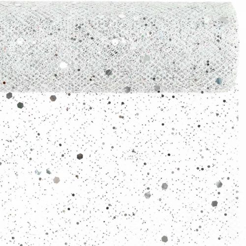 Floristik24 Bordbånd pyntestof grå sølv x 2 assorteret 35x200cm