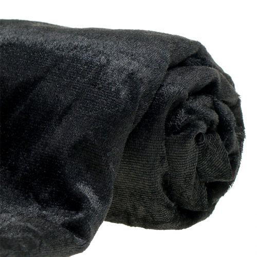 Floristik24 Dekorativt stof fløjlssort 140cm x 270cm
