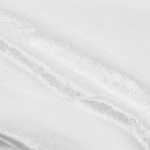 Floristik24 Dekorativt stof fløjl hvid 140cm x 300cm