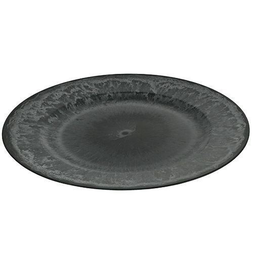 Floristik24 Dekorativ plade antracit Ø33cm