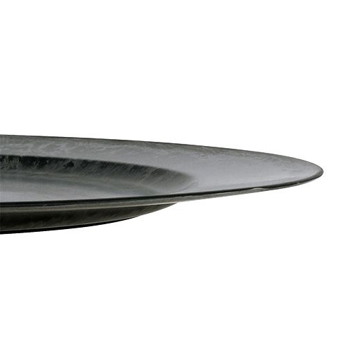 Floristik24 Dekorativ plade antracit Ø33cm