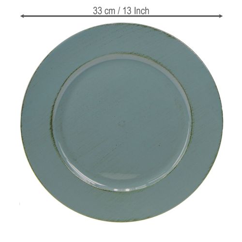 Artikel Dekorativ tallerken plast dekorativ plast tallerken petrol brun Ø33cm