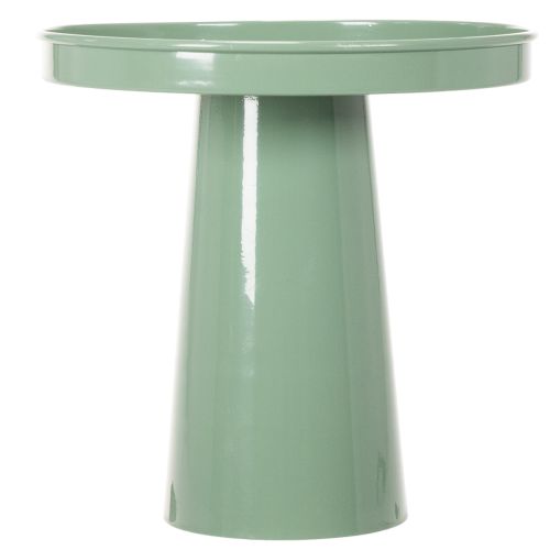Dekorativ metalplade, grøn, rund bund, bakke til blomsterarrangementer, 20 cm | Floristik24.dk