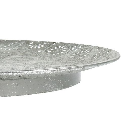 Artikel Pyntetallerken sølv med ornament Ø32cm