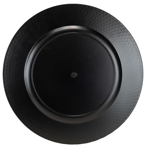 Artikel Dekorativ tallerken rund plast dekorationsplade sølv Ø33cm