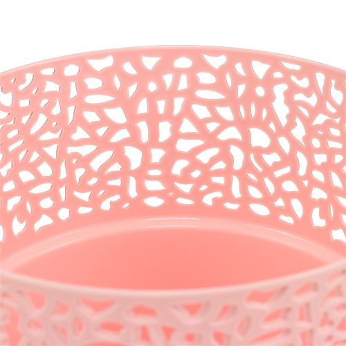 Floristik24 Dekorativ potte plast pink Ø13cm H13,5cm 1 stk