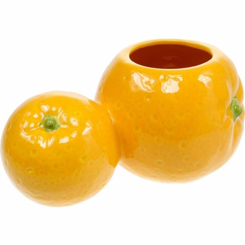Blomstervase Orange Keramikvase Citrus sommerdekoration