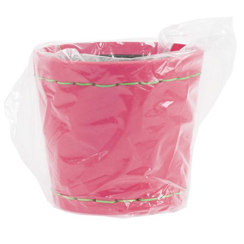 Floristik24 Dekorativ gryde lyserød Ø12cm H11.5cm