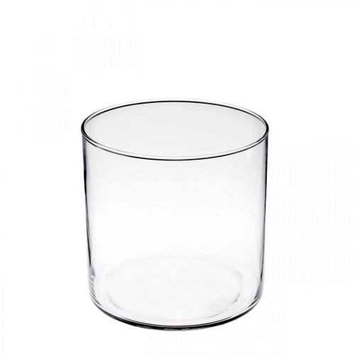 Dekorativ vase glascylinder klar Ø15cm H15cm