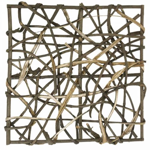 Floristik24 Deco wall vine plug-in hjælpemiddel flettede vinranker natur 40×40cm