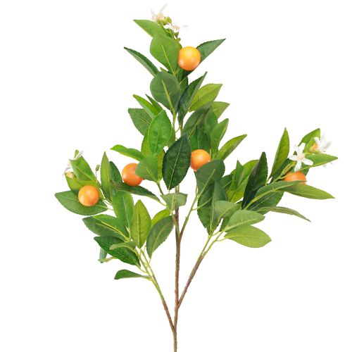 Floristik24 Dekorativ orange gren og blomster Kunstig orange gren 78cm