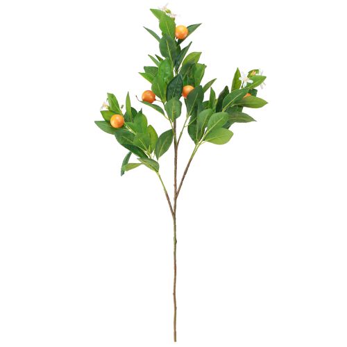 Artikel Dekorativ orange gren og blomster Kunstig orange gren 78cm