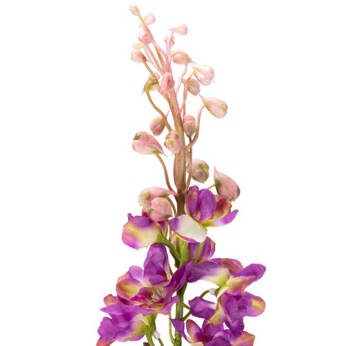Artikel Dekorativ Delphinium som kunstig blomst til stilfulde blomsterdetaljer, 79 cm, 3 stk.