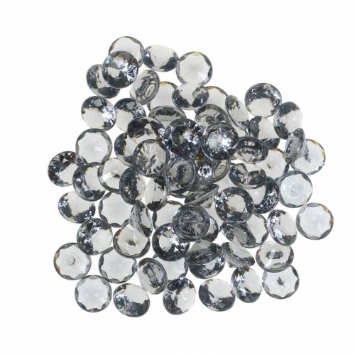 Floristik24 Dekorative sten diamant akrylgrå Ø1.2cm 175g smykkedekoration