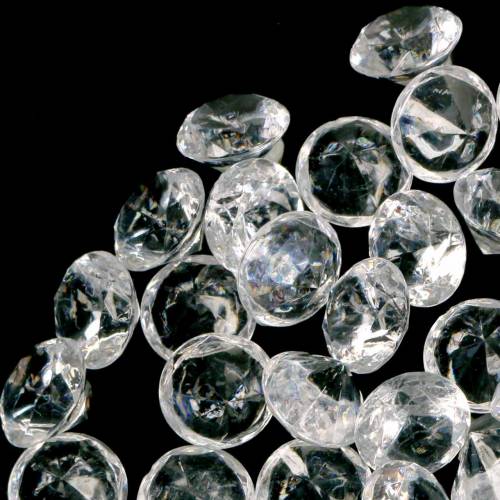 Artikel Dekorative sten diamant akryl klar Ø1.8cm 150g spredt dekoration