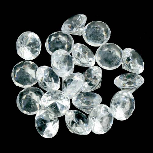 Floristik24 Dekorative sten diamantklar Ø2,8 cm 150 g borddekoration