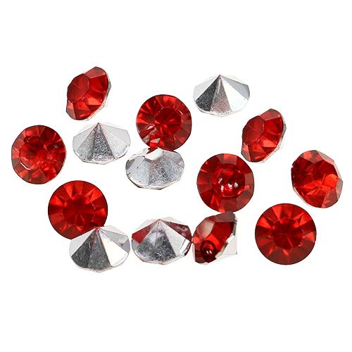 Floristik24 Diamant akryl 8mm rød 50g