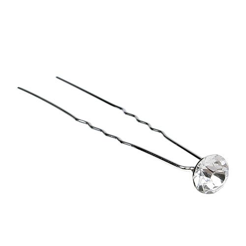 Floristik24 Diamantnål bryllup sølv Ø8mm L7cm 20 stk