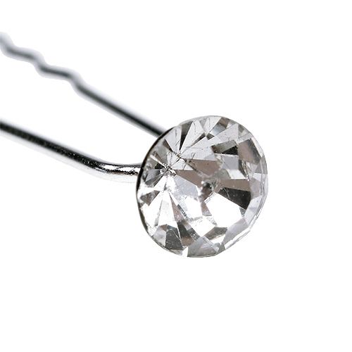 Floristik24 Diamantnål bryllup sølv Ø8mm L7cm 20 stk