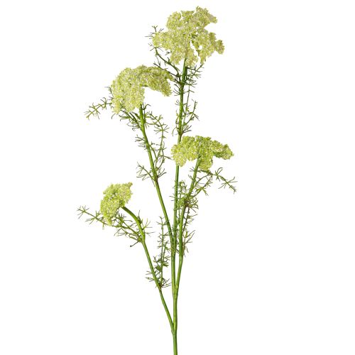 Artikel Dild kunstig plante med lang stængel engblomst grøn hvid 87cm