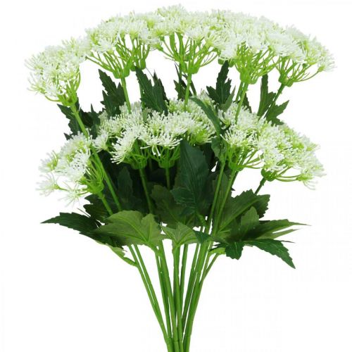 Floristik24 Dildblomstrende, kunstige urter, dekorativ plantegrøn, hvid 49cm 9stk