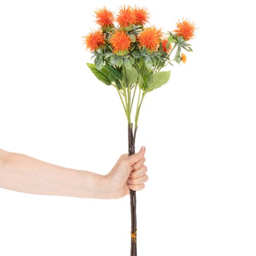 Kunstig orange saflor som kunstig blomst til vaser og dekoration, 55 cm, 4 stk. | Floristik24.dk