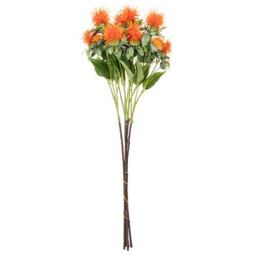 Kunstig orange saflor som kunstig blomst til vaser og dekoration, 55 cm, 4 stk. | Floristik24.dk