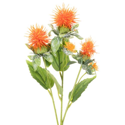 Kunstig orange saflor som kunstig blomst til vaser og dekoration, 55 cm, 4 stk. | Floristik24.dk