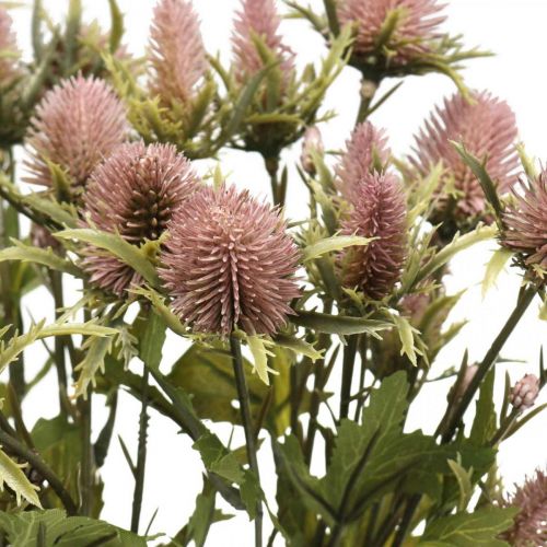 Artikel Tidsel Kunstig stilk Blomst Pink 10 blomsterhoveder 68cm 3stk