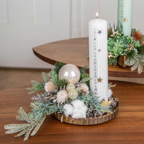 Floristik24 Tidselgren kunstig iset dekorativ gren vinter 55cm 3stk