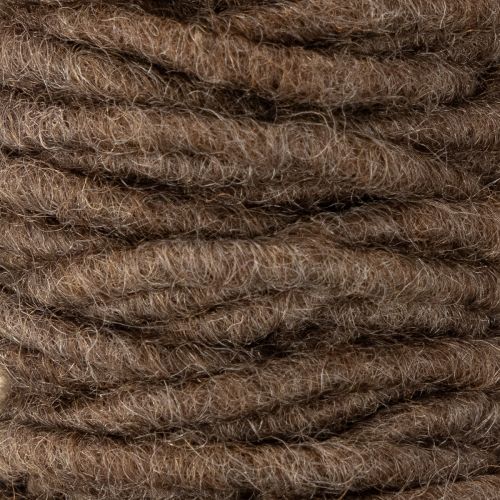 Artikel Brun uldsnor, 55m dekorativ snor til blomster og kunsthåndværk