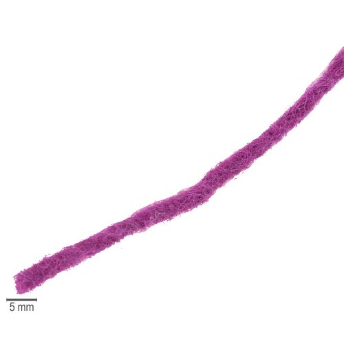 Artikel Lilla uldsnor, 55 m, dekorativ snor til blomster og hobbyartikler