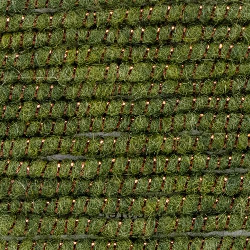 Floristik24 Grøn uldsnor med guldtråd, 5m x 5mm med ståltråd, til dekoration og hobbyarbejde